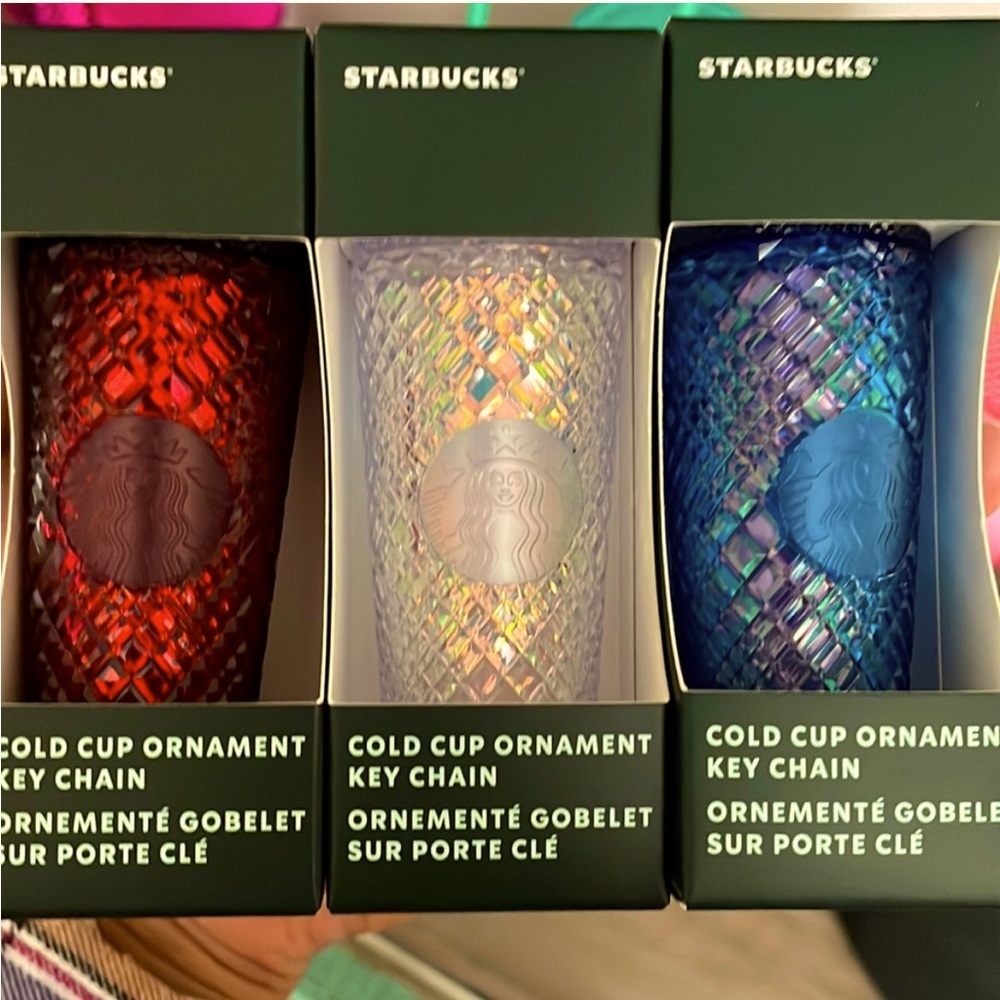 Starbucks jewel keychain set